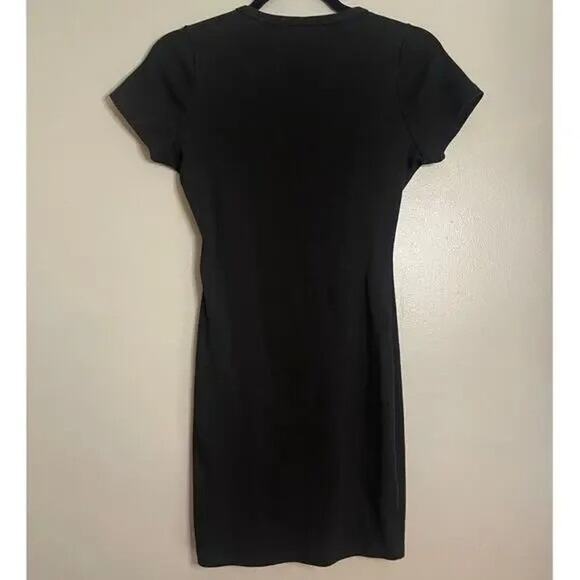 Cut and Paste Small Dress Y2K Butterfly Black Bodycon Ribbed Fitted California - Picture 5 of 5